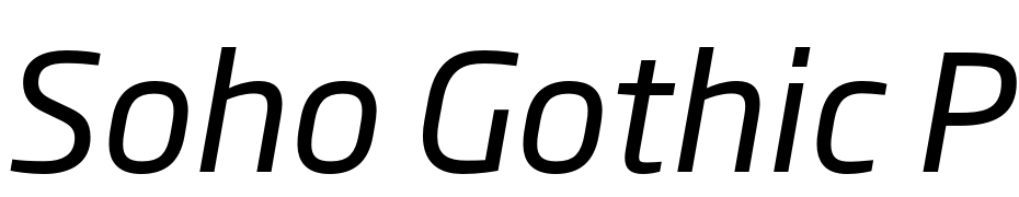 Soho Gothic Pro Italic cкачати шрифт безкоштовно